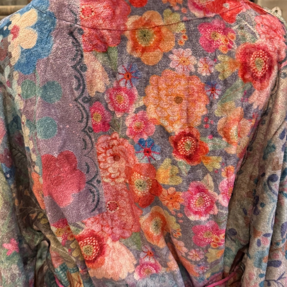 NATURAL LIFE PATCHWORK LOVE BLANKET ROBE | BOHEMIAN GYPSY | COTTAGECORE | L - Picture 8 of 14